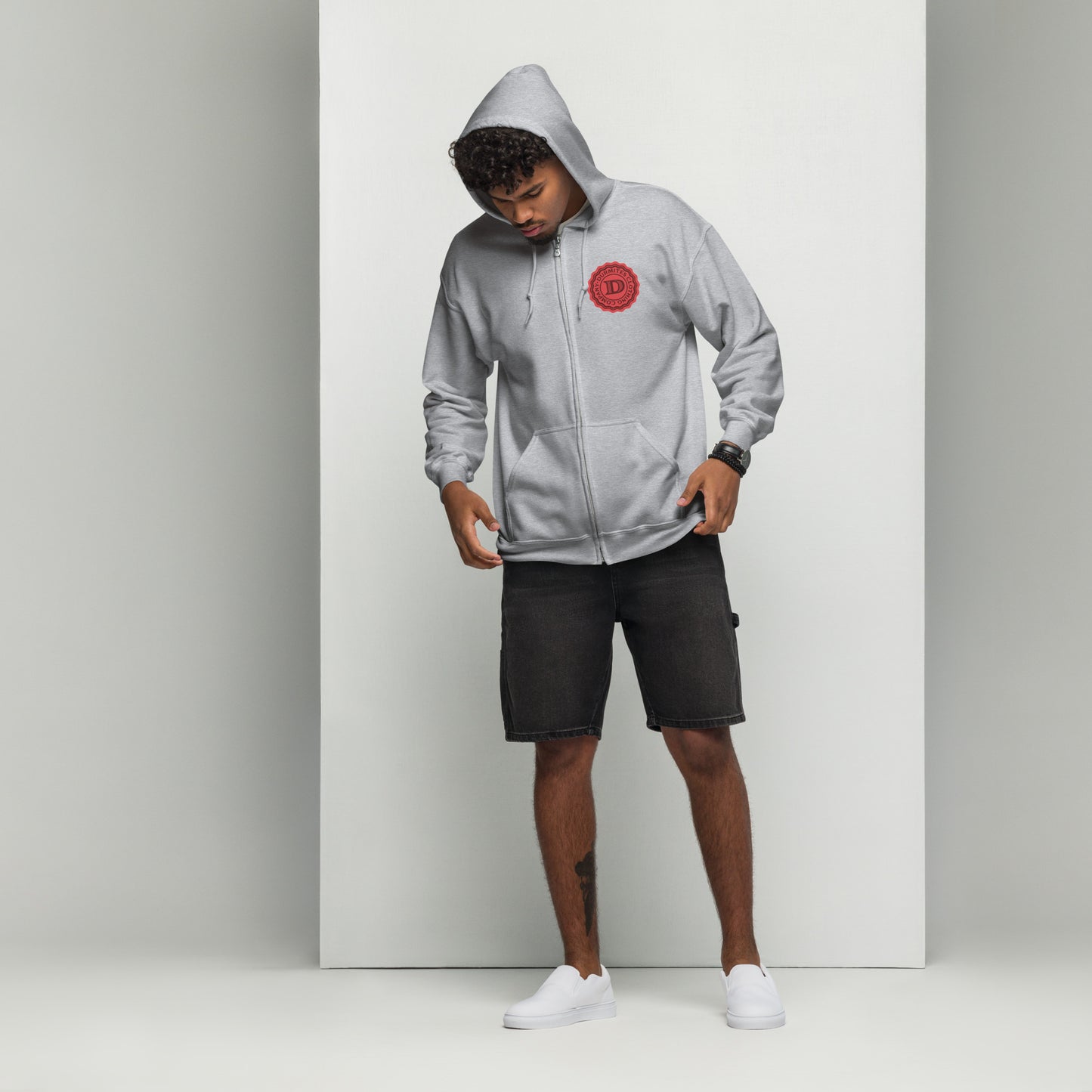 DURMITES logo zip hoodie